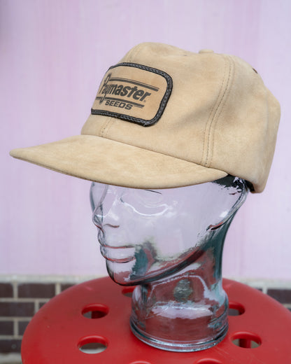 1980s "Paramount Cap Mfg Co." Paymaster Seeds Faux Suede Cap