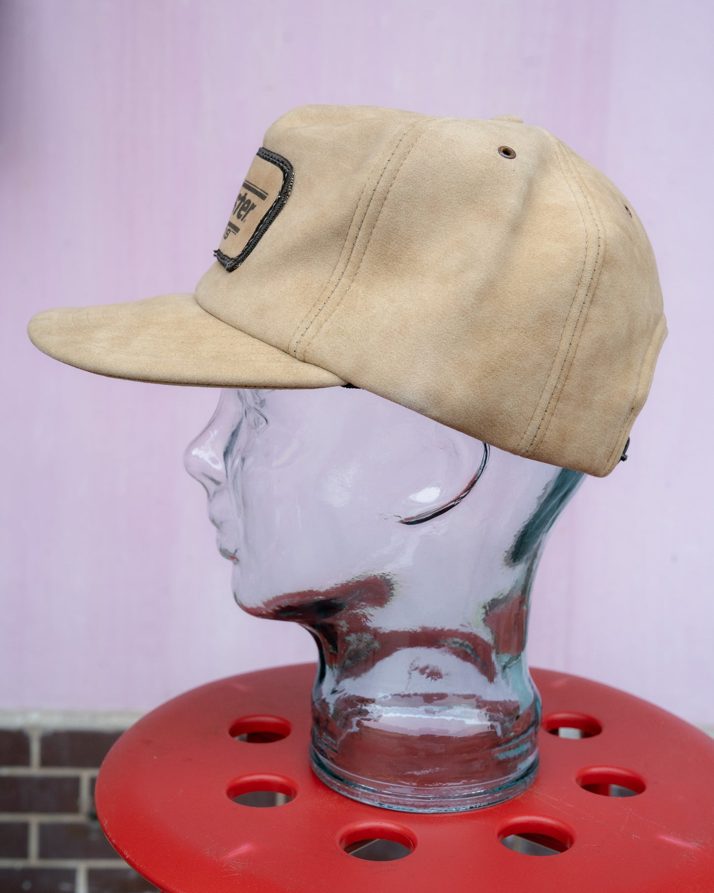 1980s "Paramount Cap Mfg Co." Paymaster Seeds Faux Suede Cap