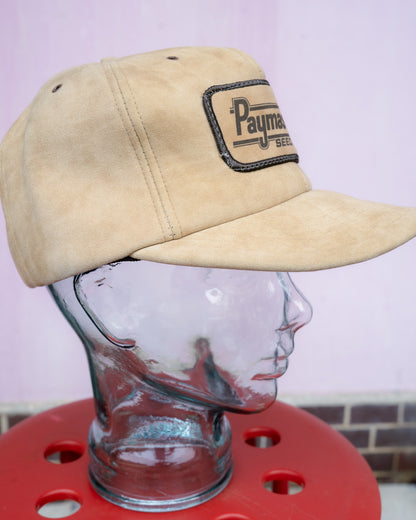 1980s "Paramount Cap Mfg Co." Paymaster Seeds Faux Suede Cap