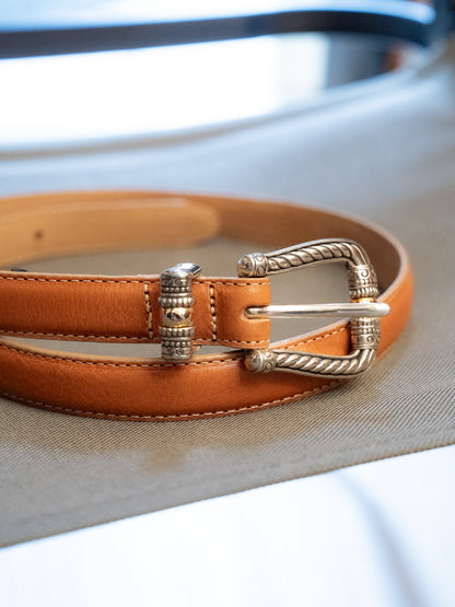 2000s "BRIGHTON" B10016 Cabal Buckle Slim Leather Belt