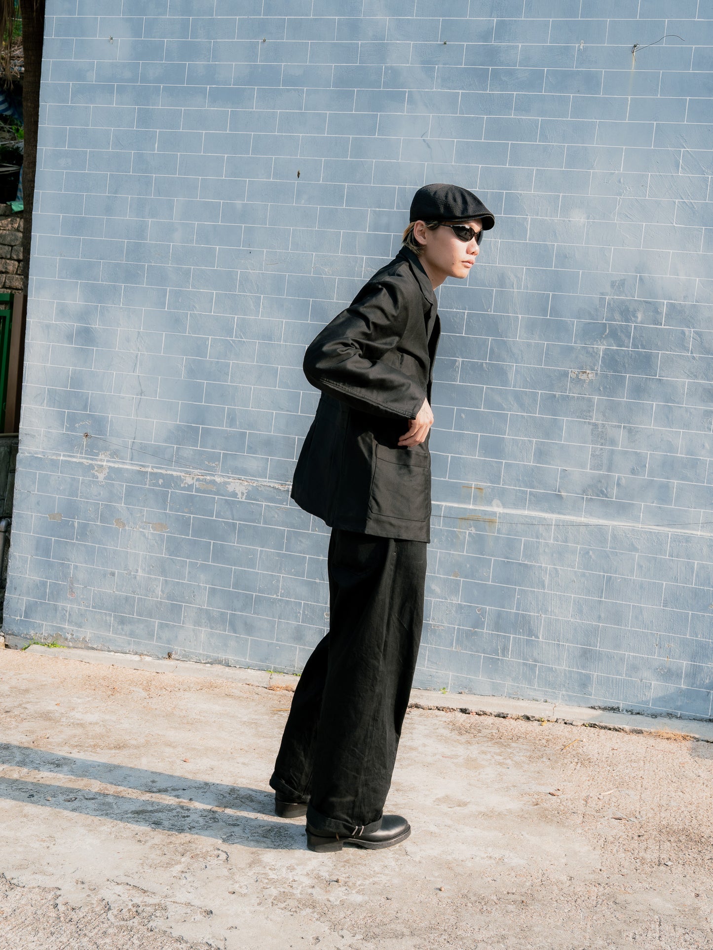 1950s French "LIVRADOR" Black Moleskin Lapeled Work Jacket - Deadstock