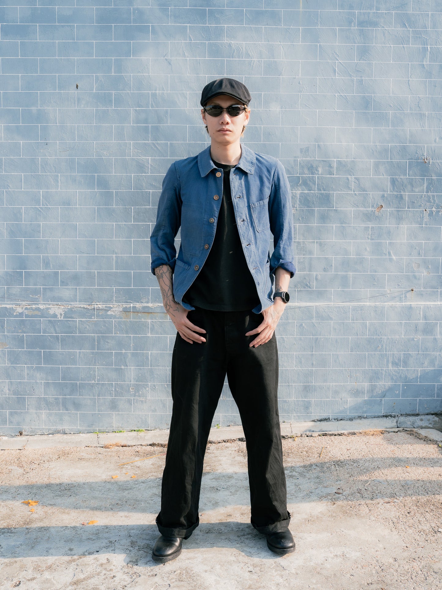 1940s French Indigo Work Jacket