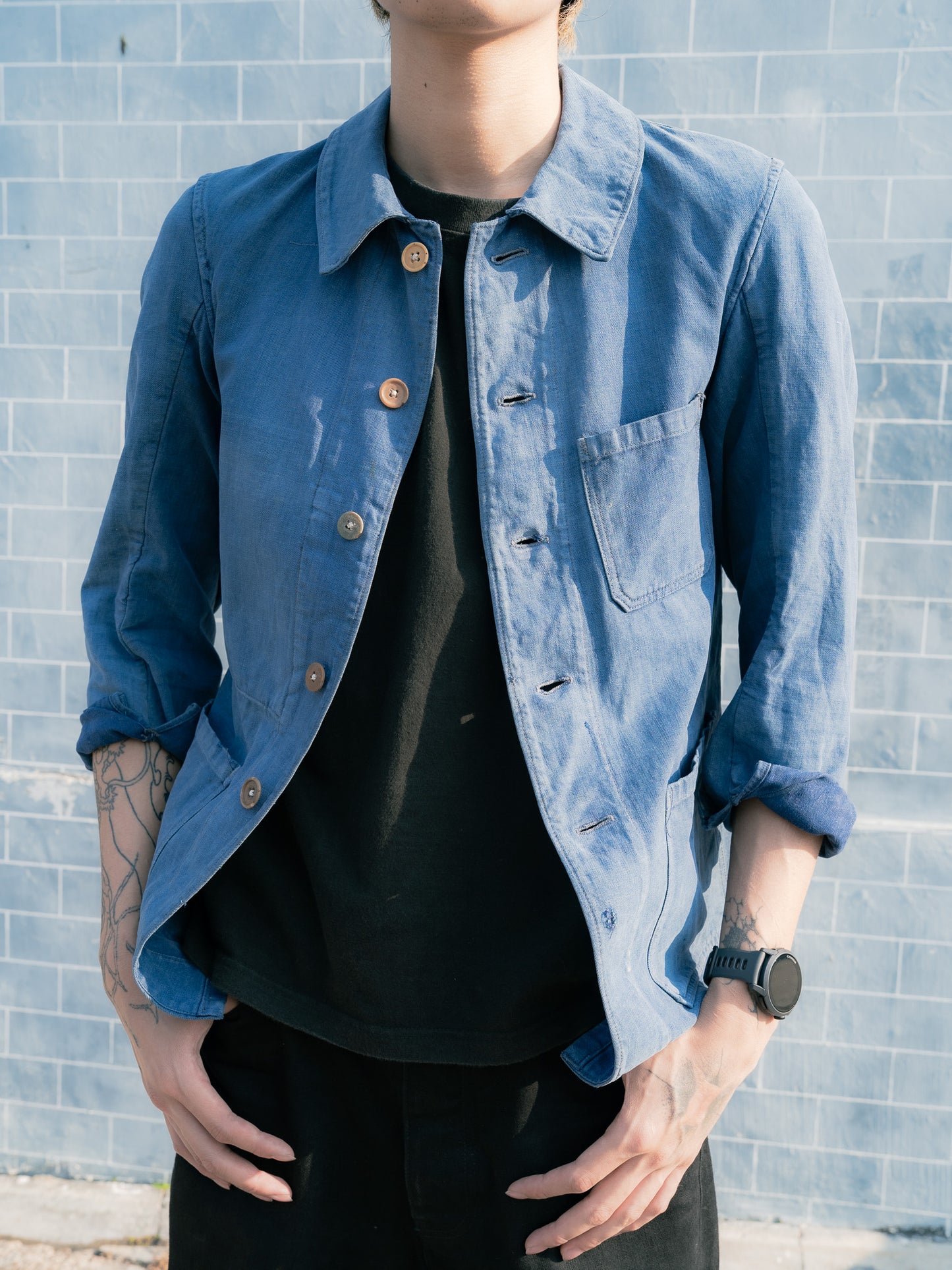 1940s French Indigo Work Jacket