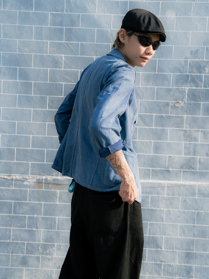 1940s French Indigo Work Jacket