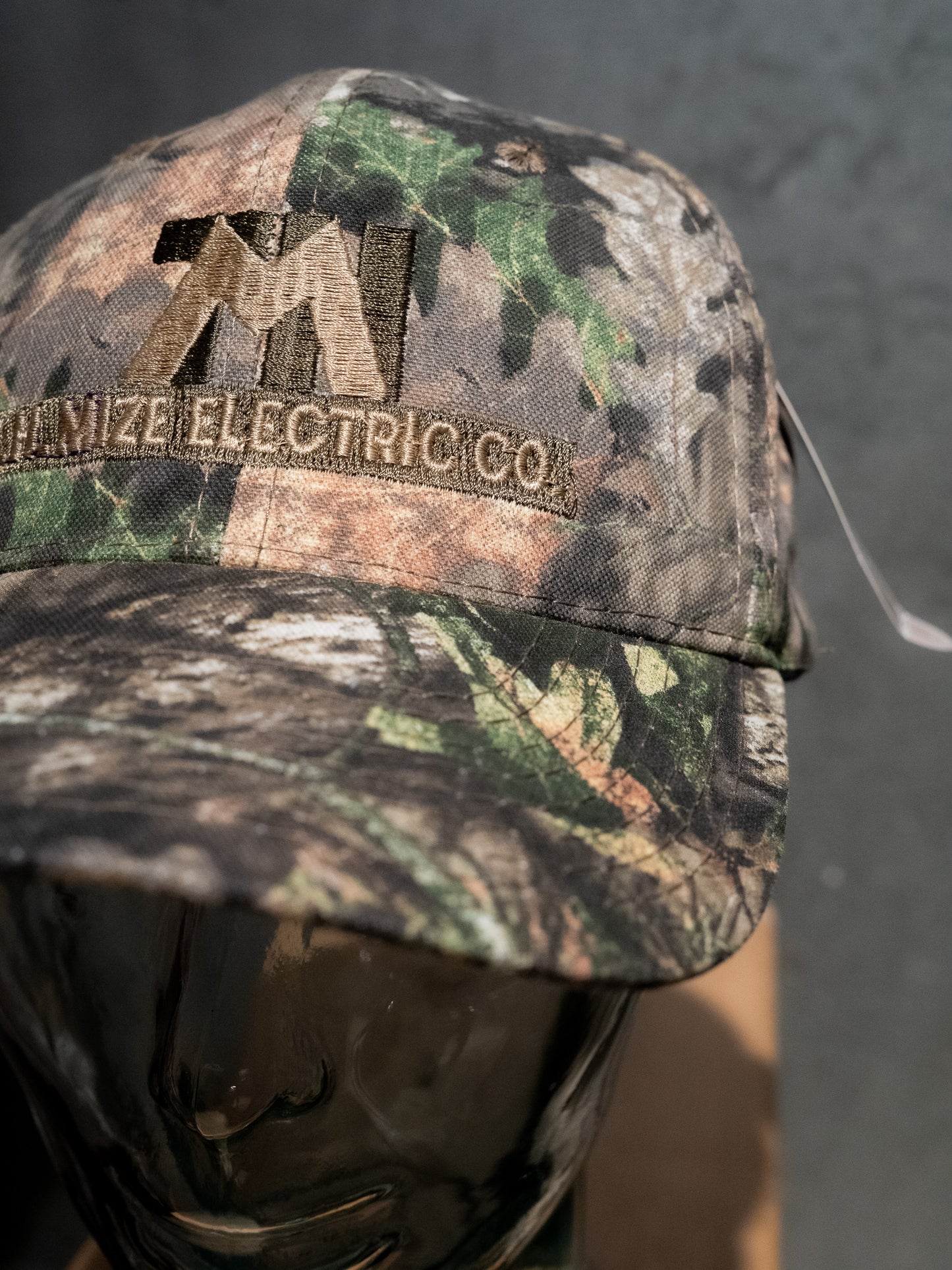 2010s "PORT AUTHORITY" Mossy Oak T.H. Mize Electric Co. Advantage Camo Cap - NOS