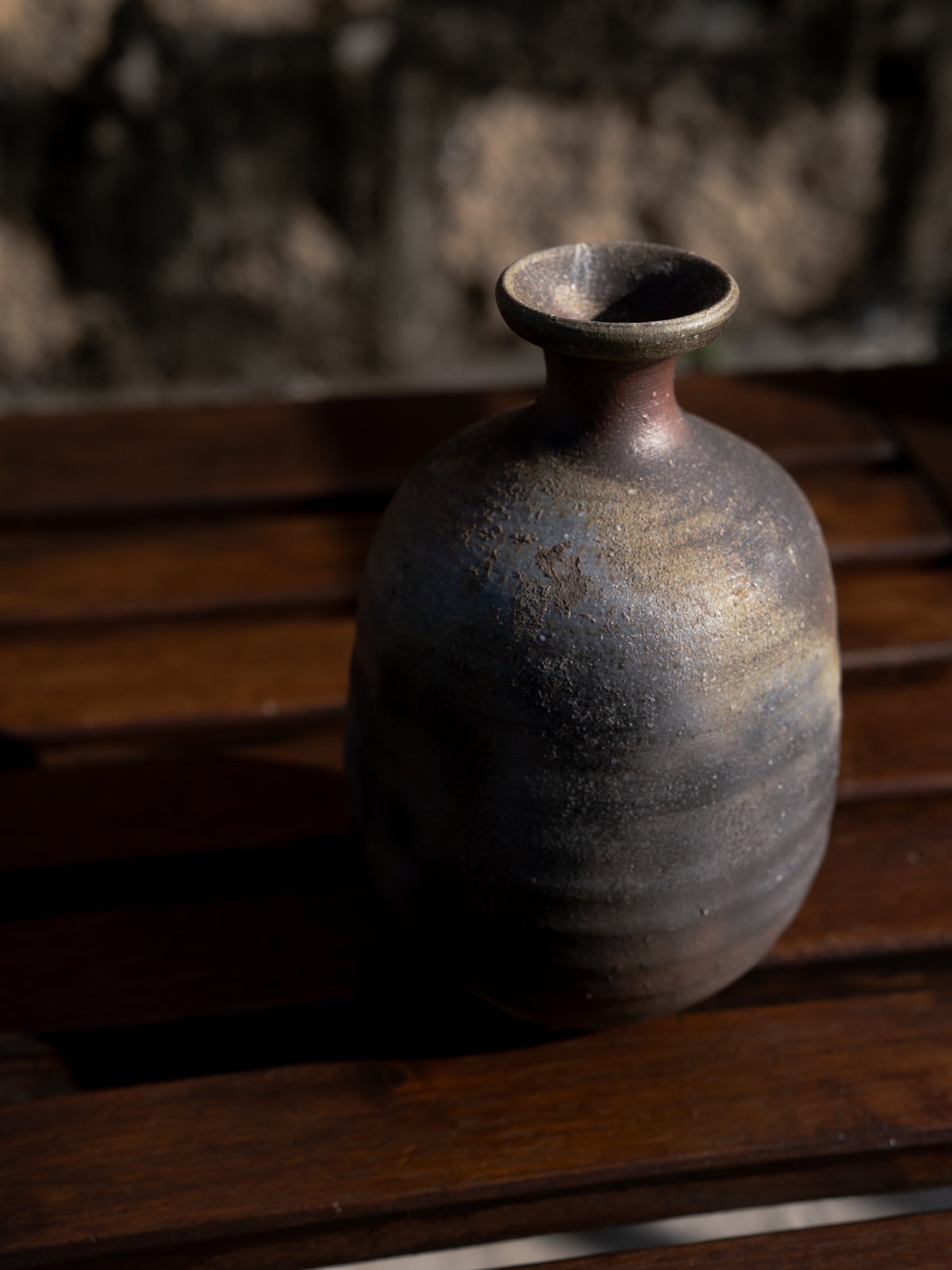 SHOWA ERA - Vase 昭和時期 備前焼 徳利型 一輪挿し 花器