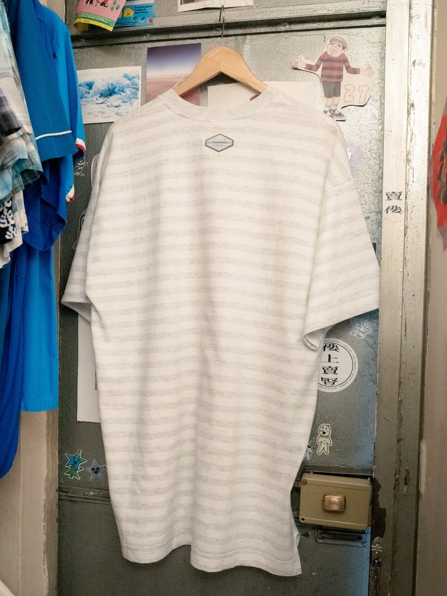 1990s "GEAR FOR SPORTS" Disney Trio Character Oversized Striped Tee - NOS