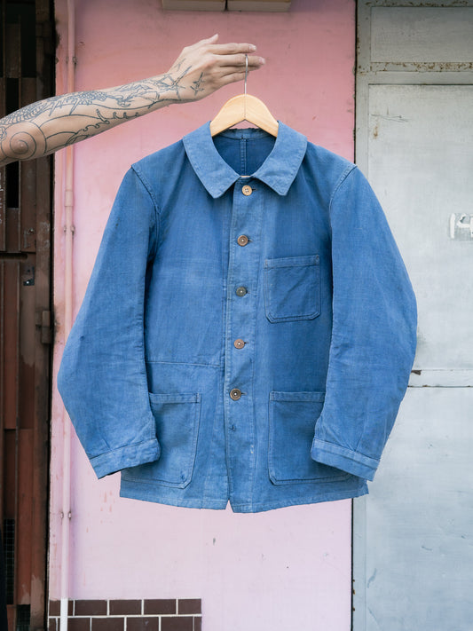1940s French Cotton Twill Work Jacket