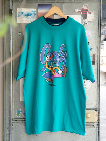 Mid 1990s "THE DISNEY STORE" Goofy Mock Layer Tee - NOS