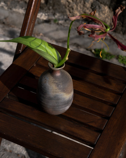 SHOWA ERA - Ceramic Vase 昭和時期 備前焼 德利型 挽插し 花器