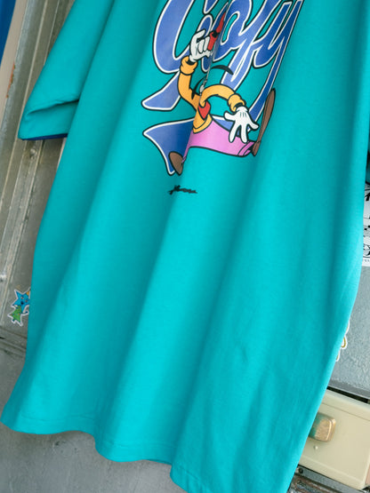 Mid 1990s "THE DISNEY STORE" Goofy Mock Layer Tee - NOS