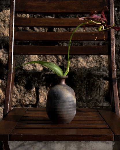 SHOWA ERA - Ceramic Vase 昭和時期 備前焼 德利型 挽插し 花器