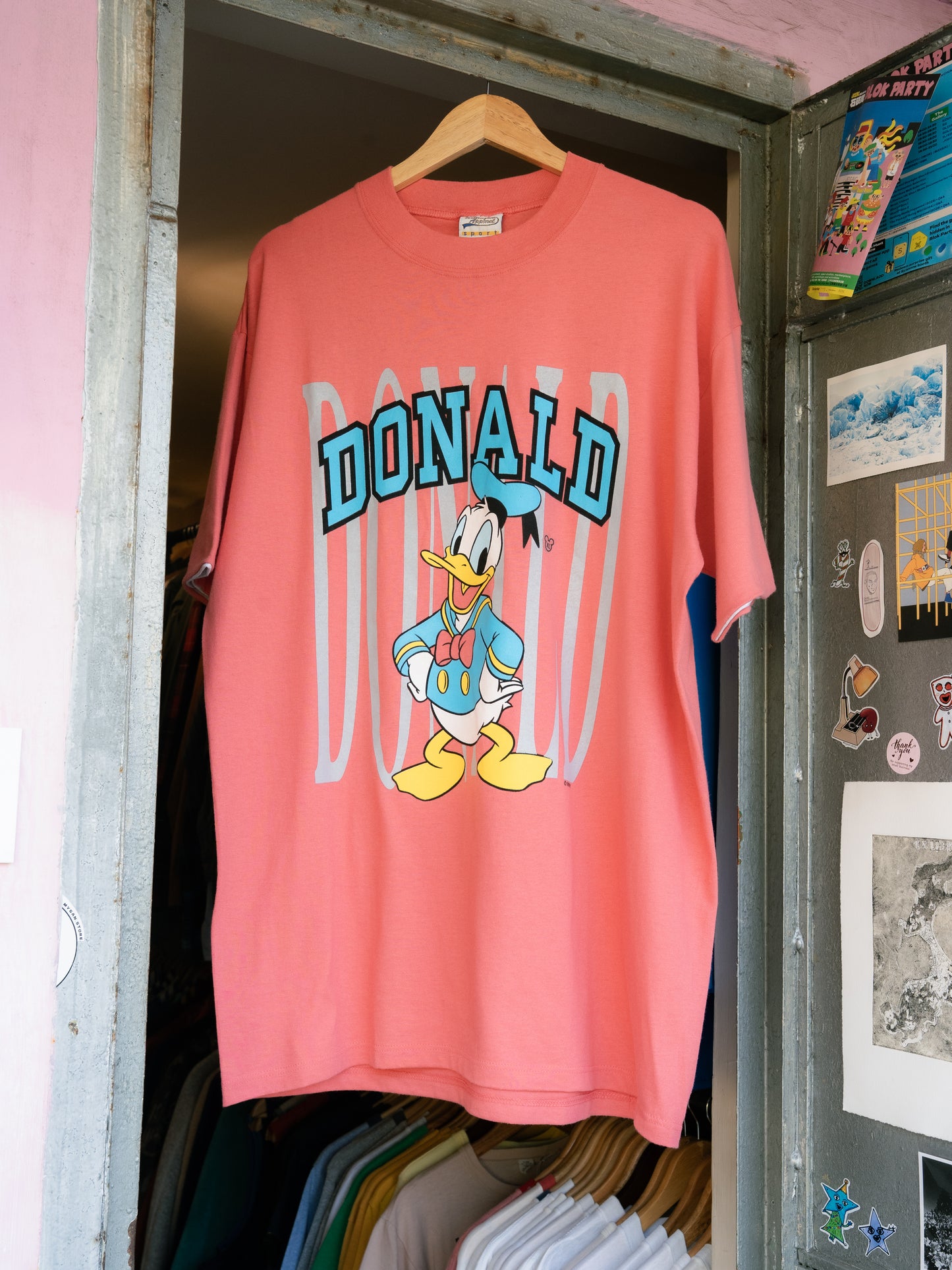 1990s "WELLINGTON APPAREL" Donald Duck Tee - NOS