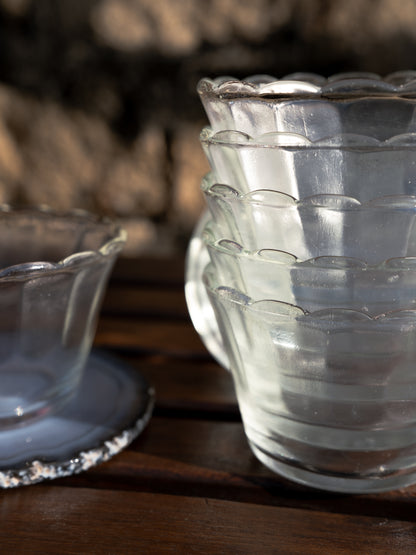 レトロなガラスのゼリーカップ