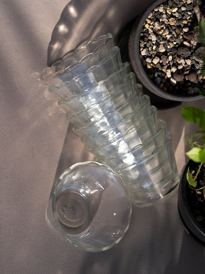 レトロなガラスのゼリーカップ