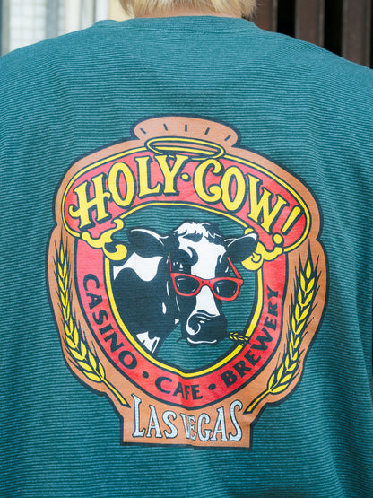 1990s "TENNESSEE RIVER GOLD" Holy Cow Las Vegas Striped Tee