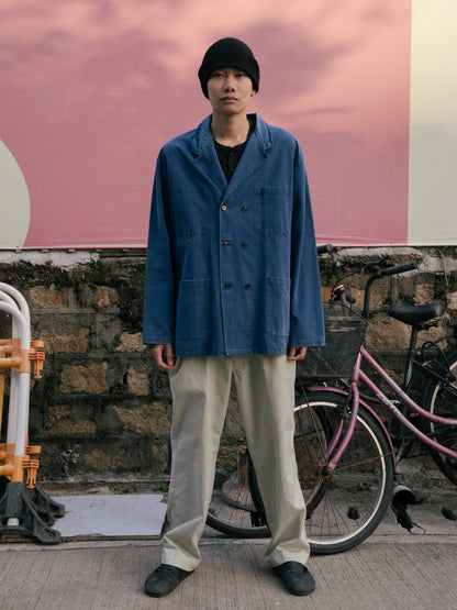 1960年代のフランス製ダブルブレストコットンワークジャケット