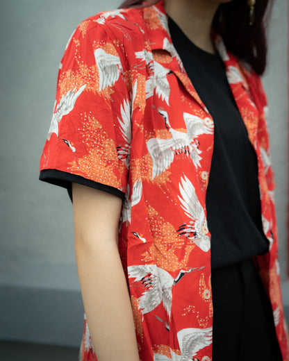 “KENJI”日本鶴印花襯衫