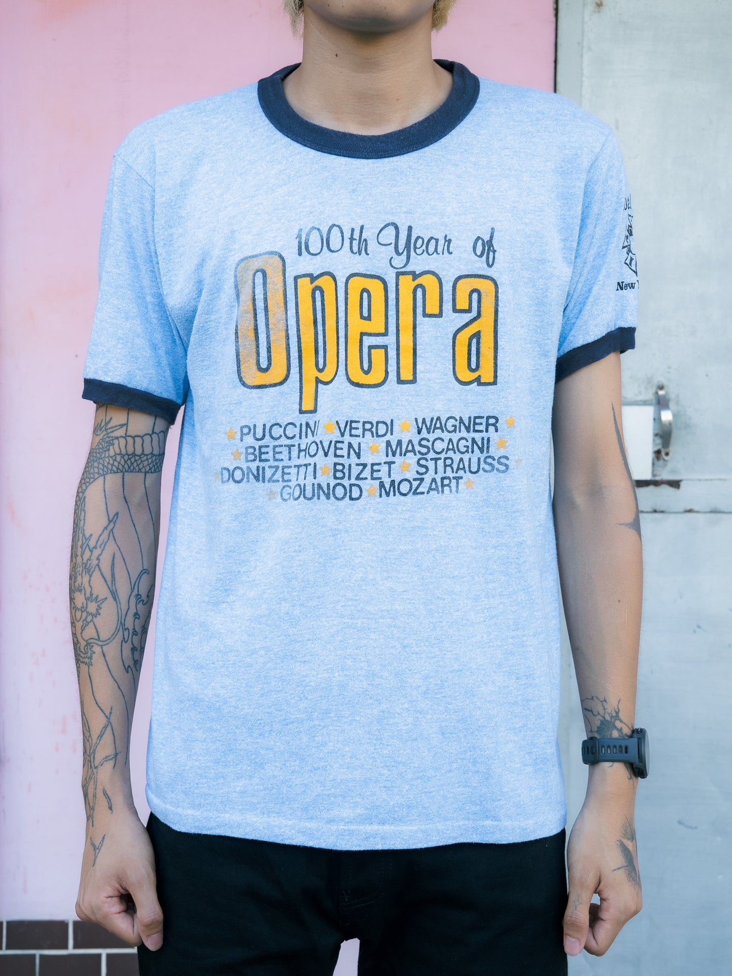 1984 "SPORTSWEAR" Met Opera 100th Year Road Tour Ringer Tee