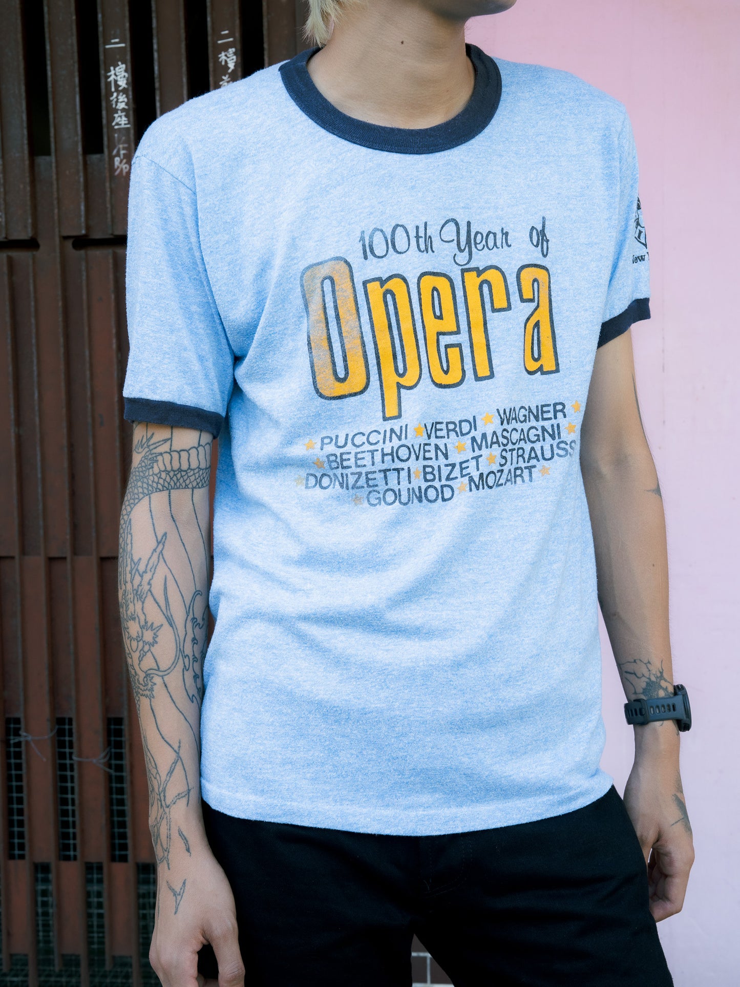 1984 "SPORTSWEAR" Met Opera 100th Year Road Tour Ringer Tee
