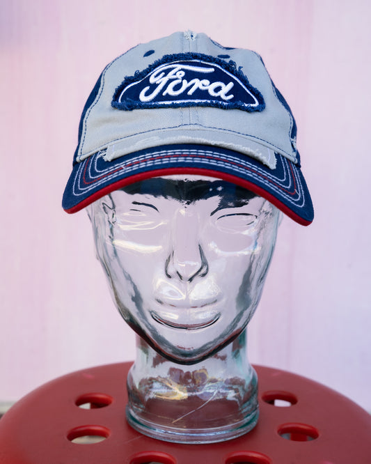 2000s "FORD" Destructed Double Layer Cap
