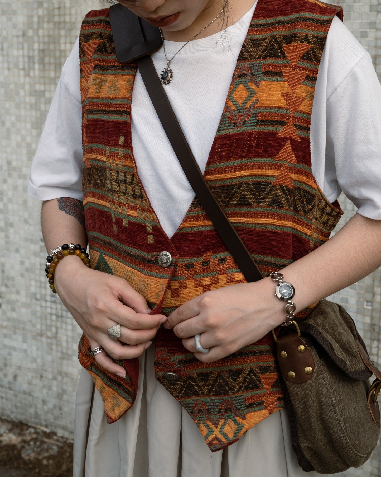 "ORVIS" Blanket Weave Vest