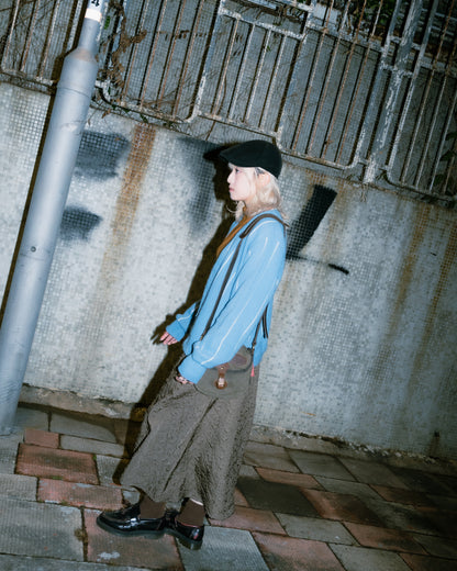 1960-70年代條紋厚針織紐扣開襟衫