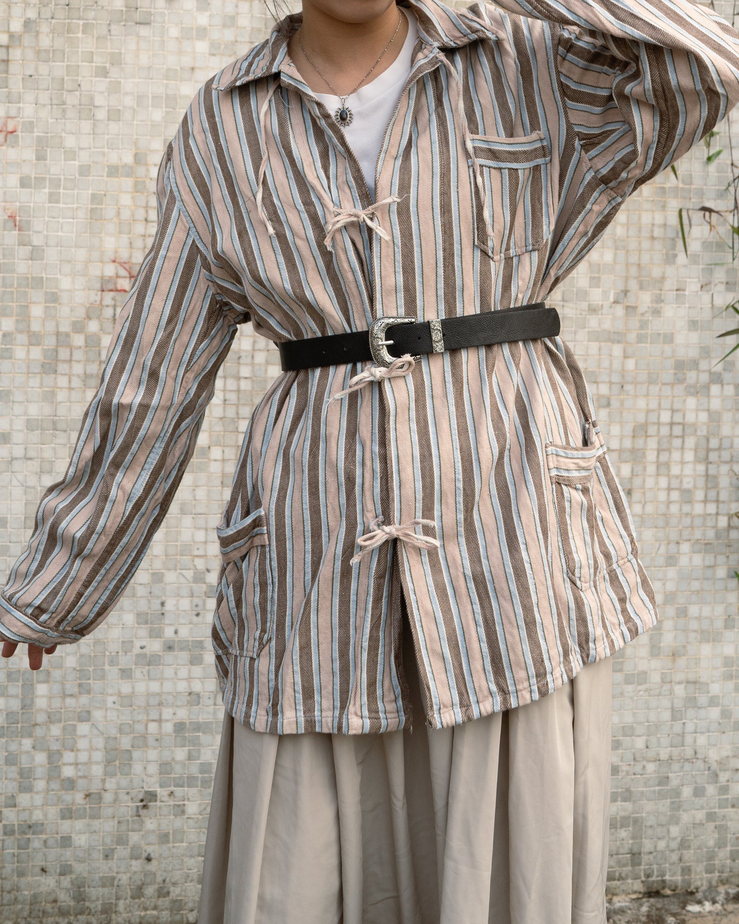 1950-60's Bulgarian Military Pajama Shirt