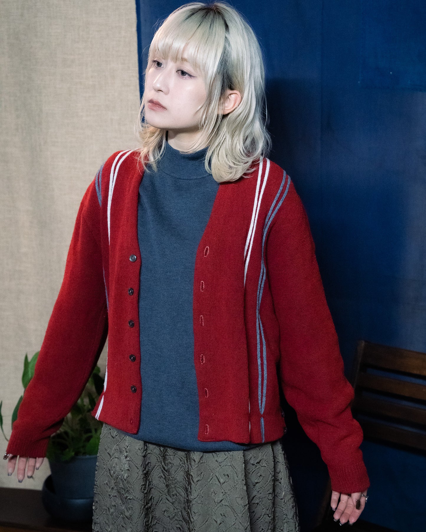 1960-70s Acrylic Button Up Knit Cardigan