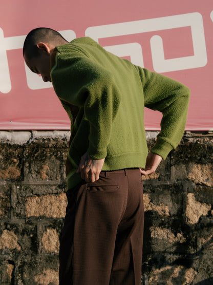 1960年代「BRENT」絨面革腈綸開襟衫