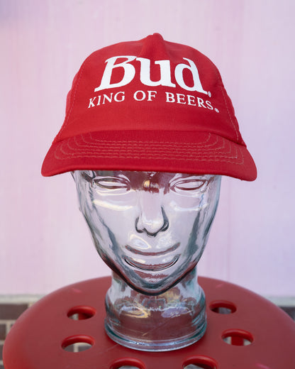 Gorra de malla "STYLEMASTER" BUD King Of Beers de los años 80-90
