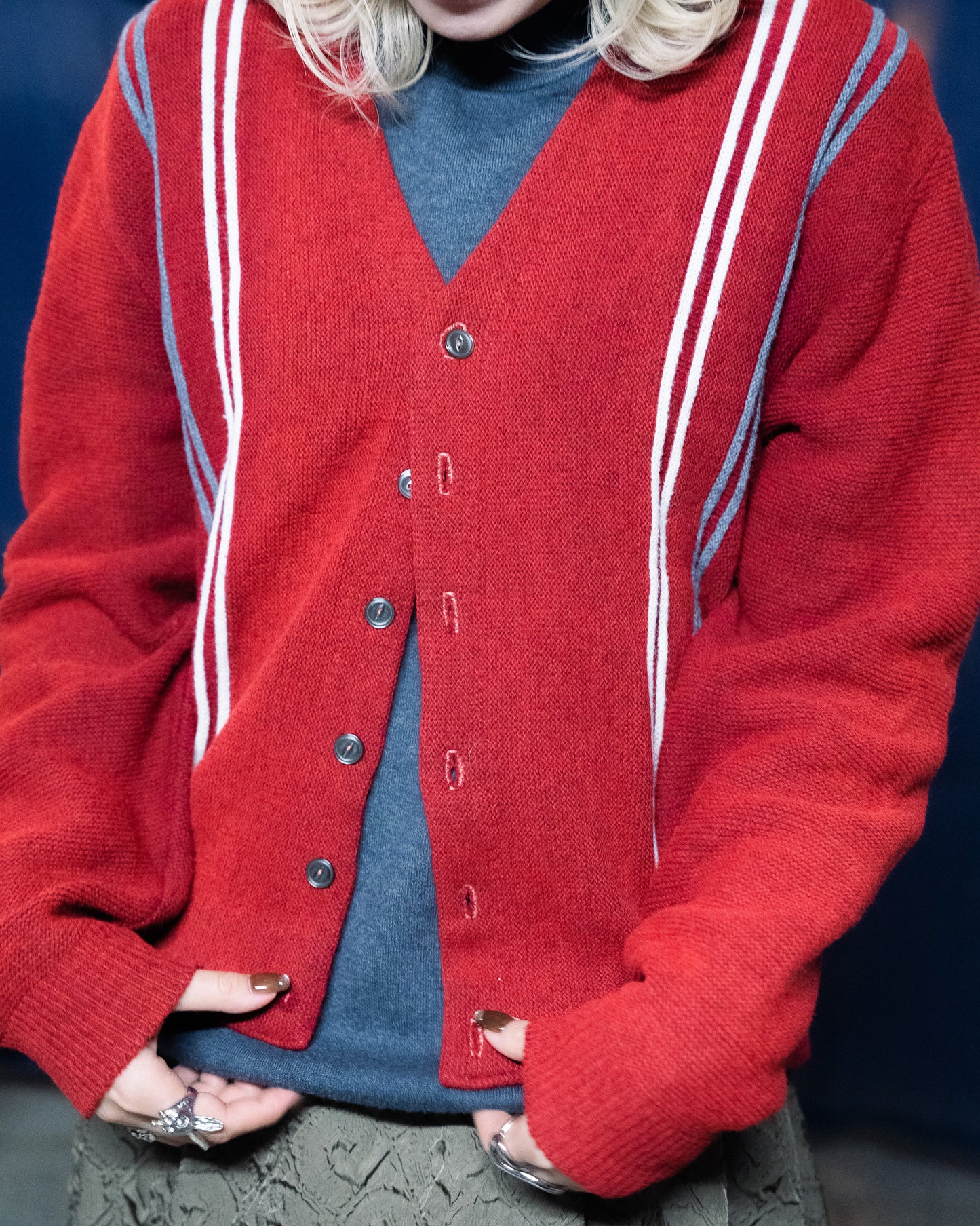 1960-70s Acrylic Button Up Knit Cardigan