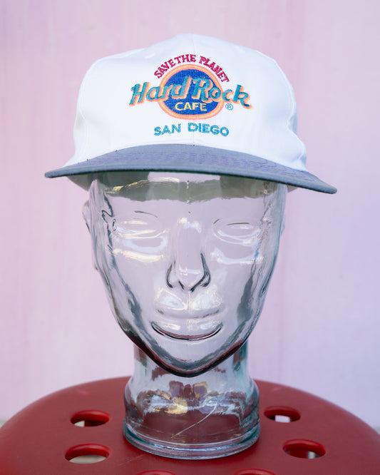 Late 1990s "HARD ROCK CAFE" San Diego Save The Planet 6-Panel Cap