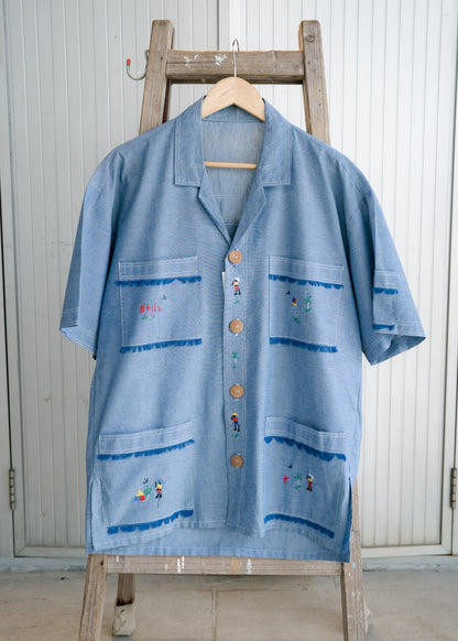 Traditional Haitian Karabela Short Sleeve Shirt