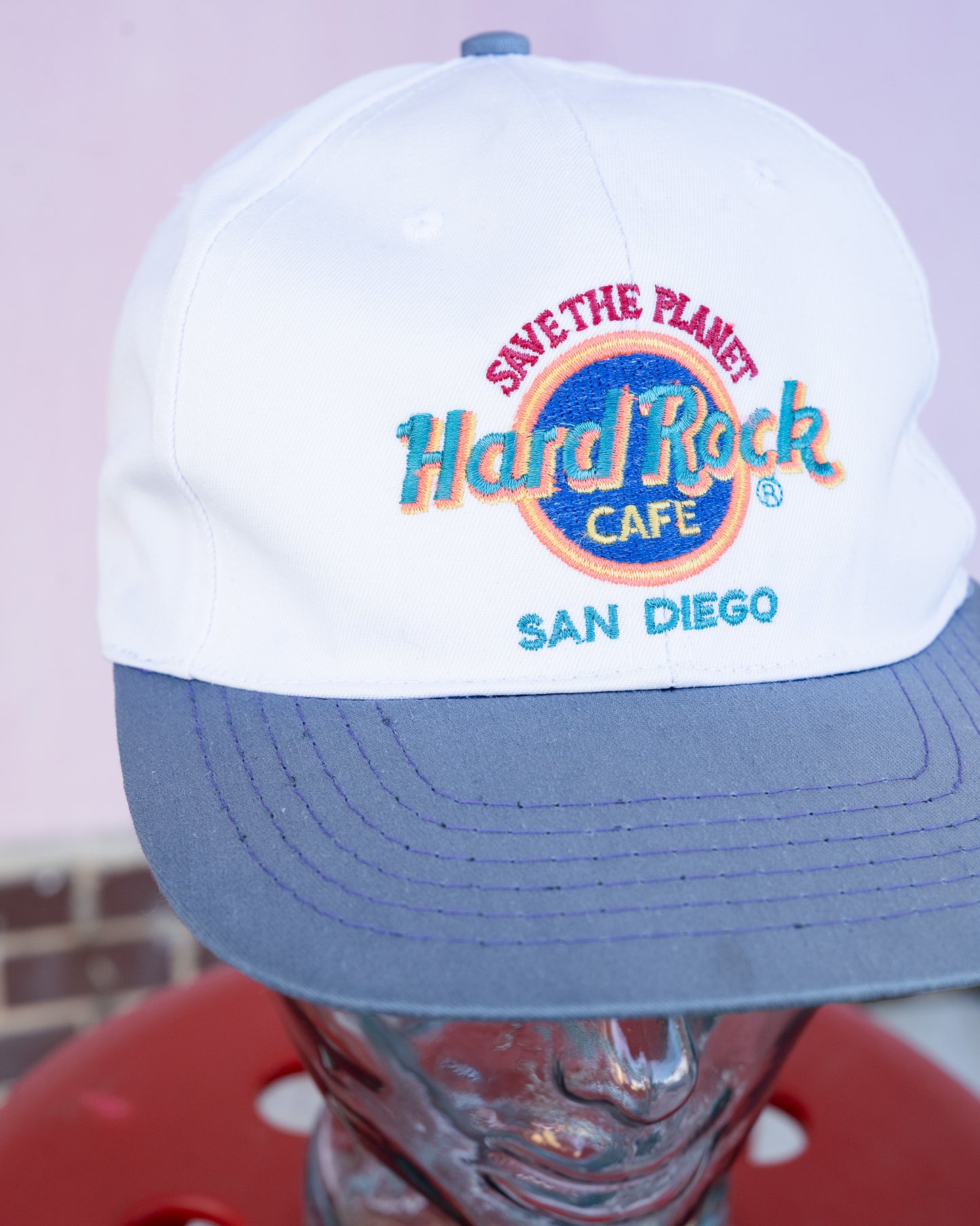 Late 1990s "HARD ROCK CAFE" Save The Planet San Diego 6-Panel Cap