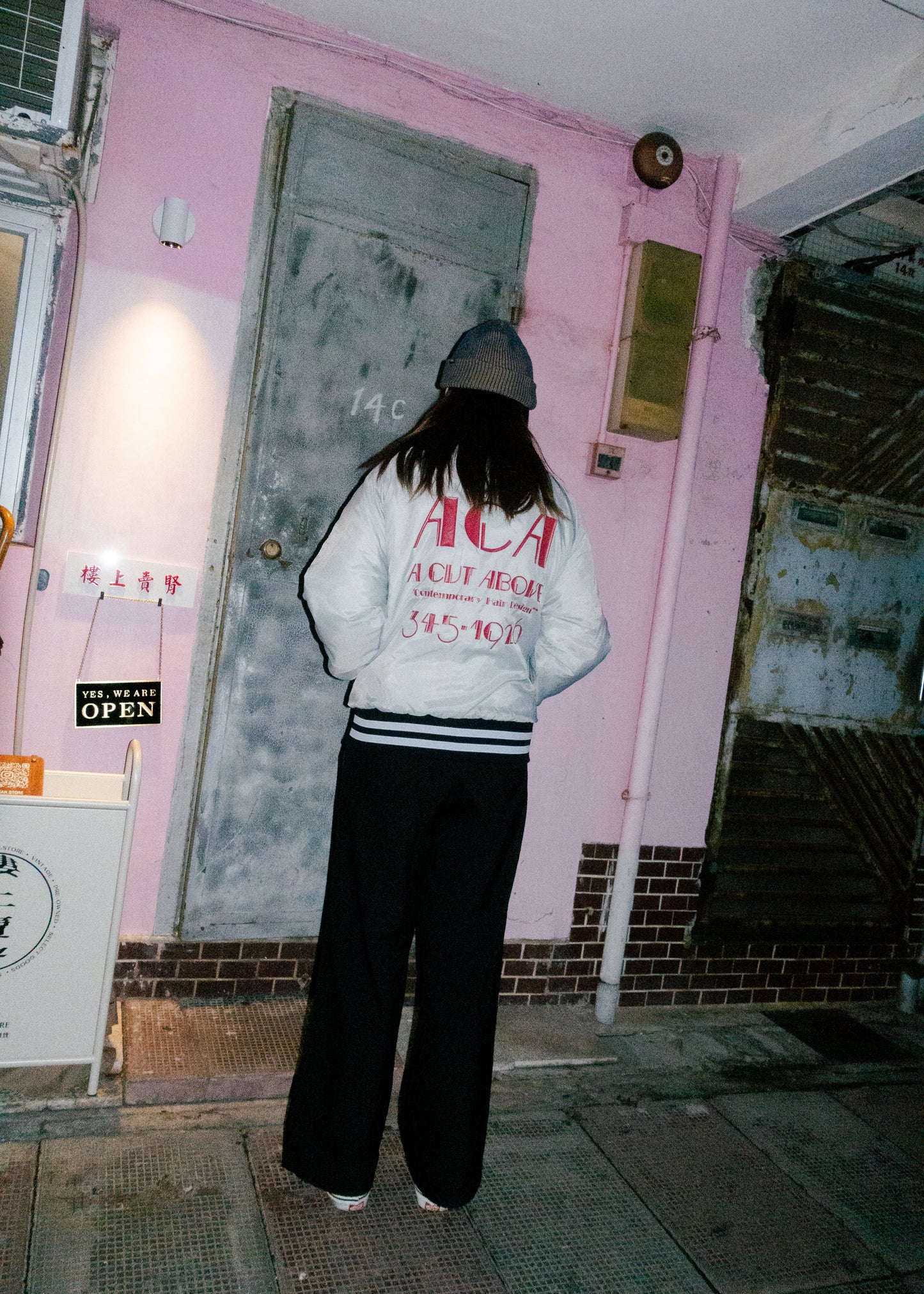 1990s "HOLLOWAY" Satin Jacket