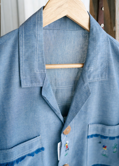 Traditional Haitian Karabela Short Sleeve Shirt