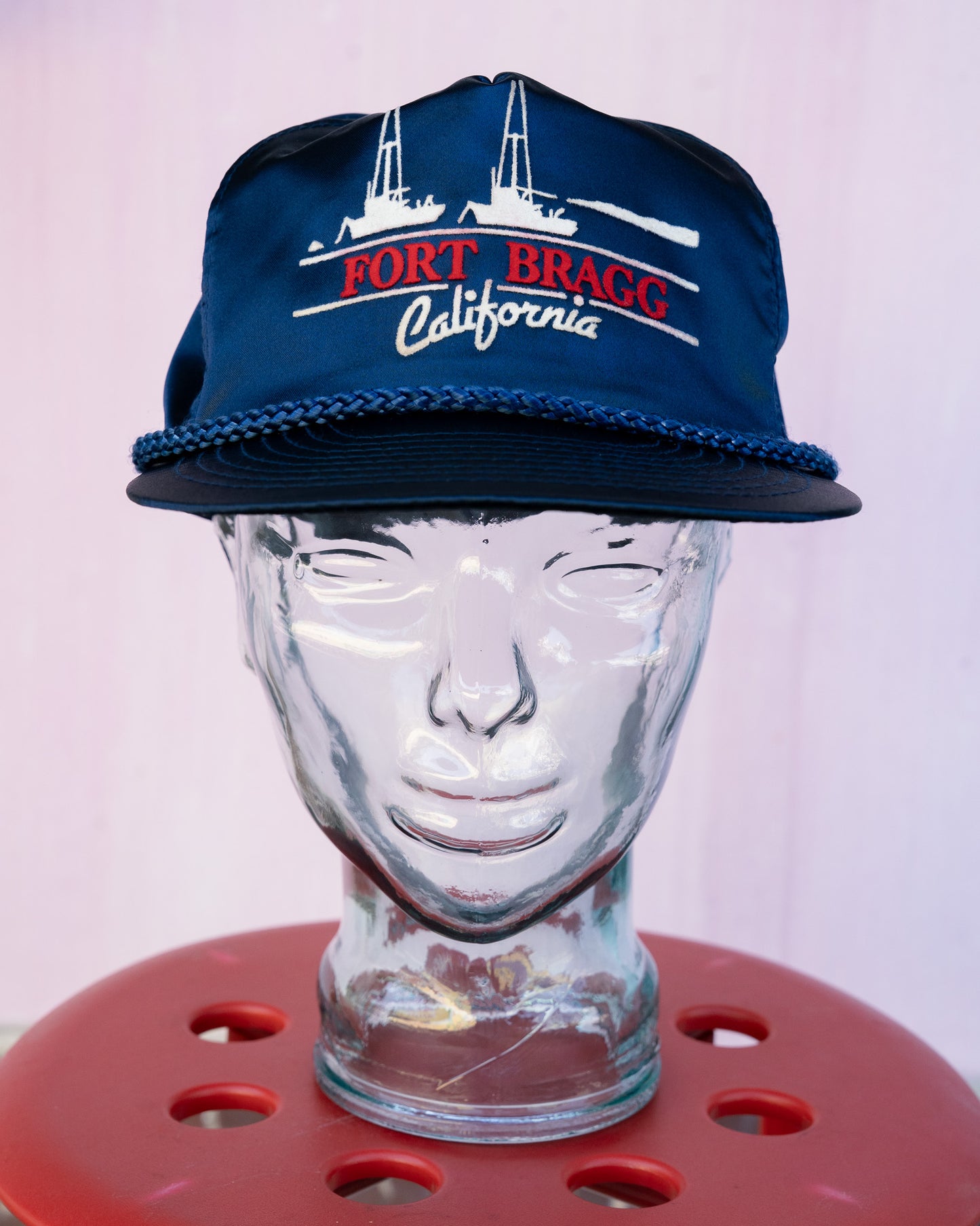 Late 1980s "NISSIN" FORT BRAGG Rope Satin Zipback Cap