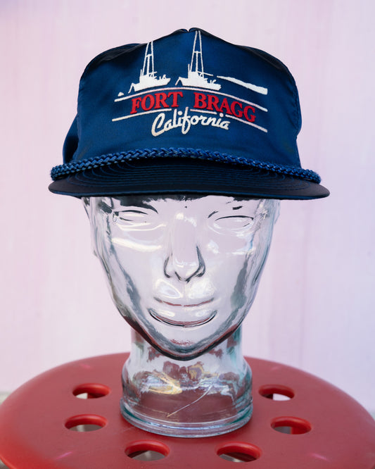 Late 1980s "NISSIN" FORT BRAGG Rope Satin Zipback Cap