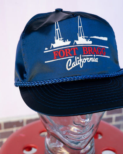 Late 1980s "NISSIN" FORT BRAGG Rope Satin Zipback Cap