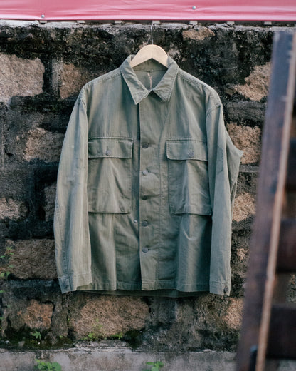 1940s U.S. Army M-43 HBT Fatigue Shirt