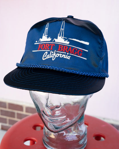 Late 1980s "NISSIN" FORT BRAGG Rope Satin Zipback Cap