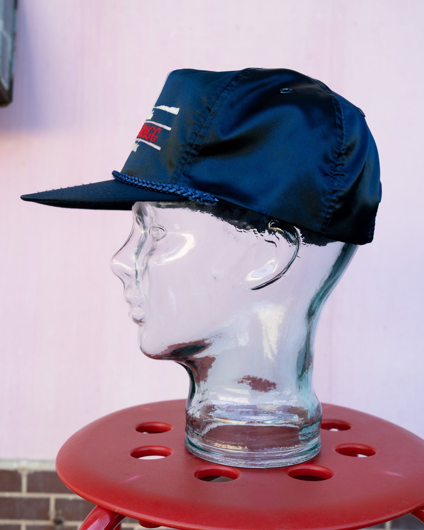 Late 1980s "NISSIN" FORT BRAGG Rope Satin Zipback Cap