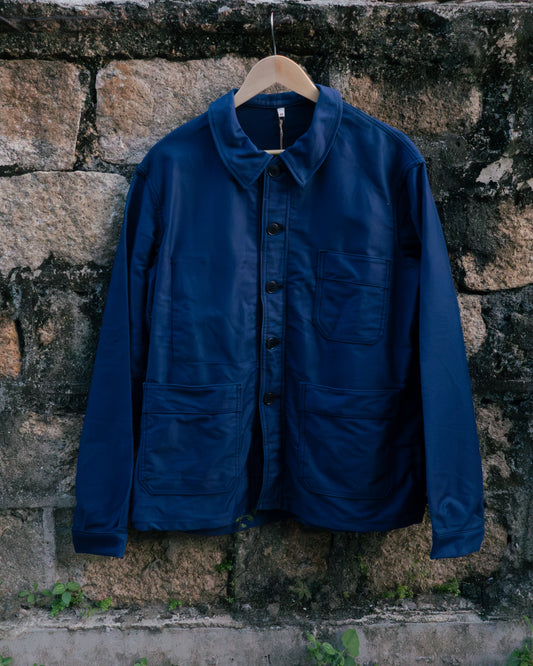 1960s French "Adolphe Lafont" Indigo Moleskin Jacket