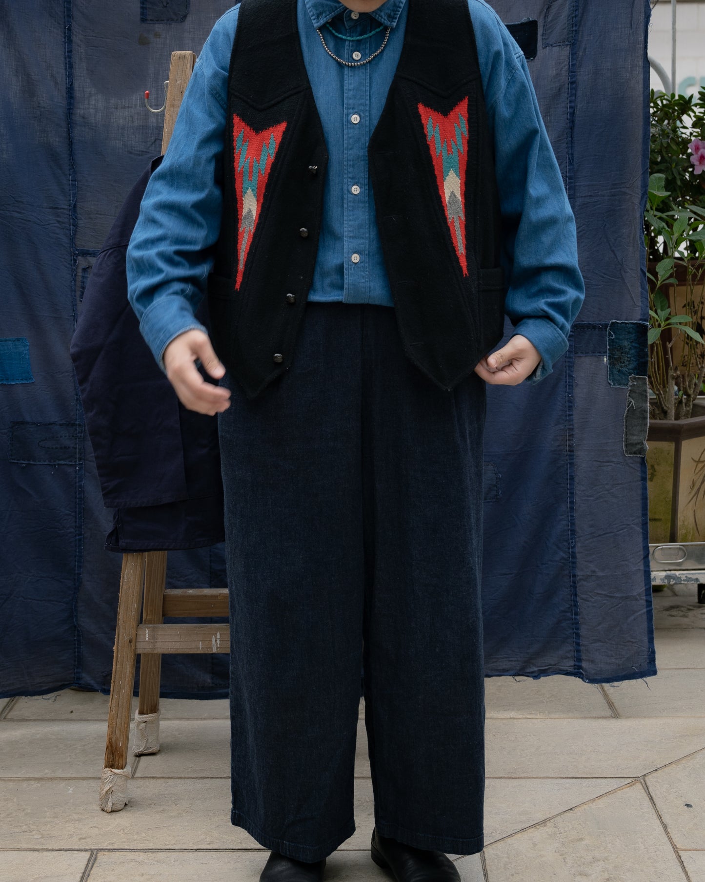 1980s "PIONEER WEAR GOLDEN COLLECTION" Chimayo Vest
