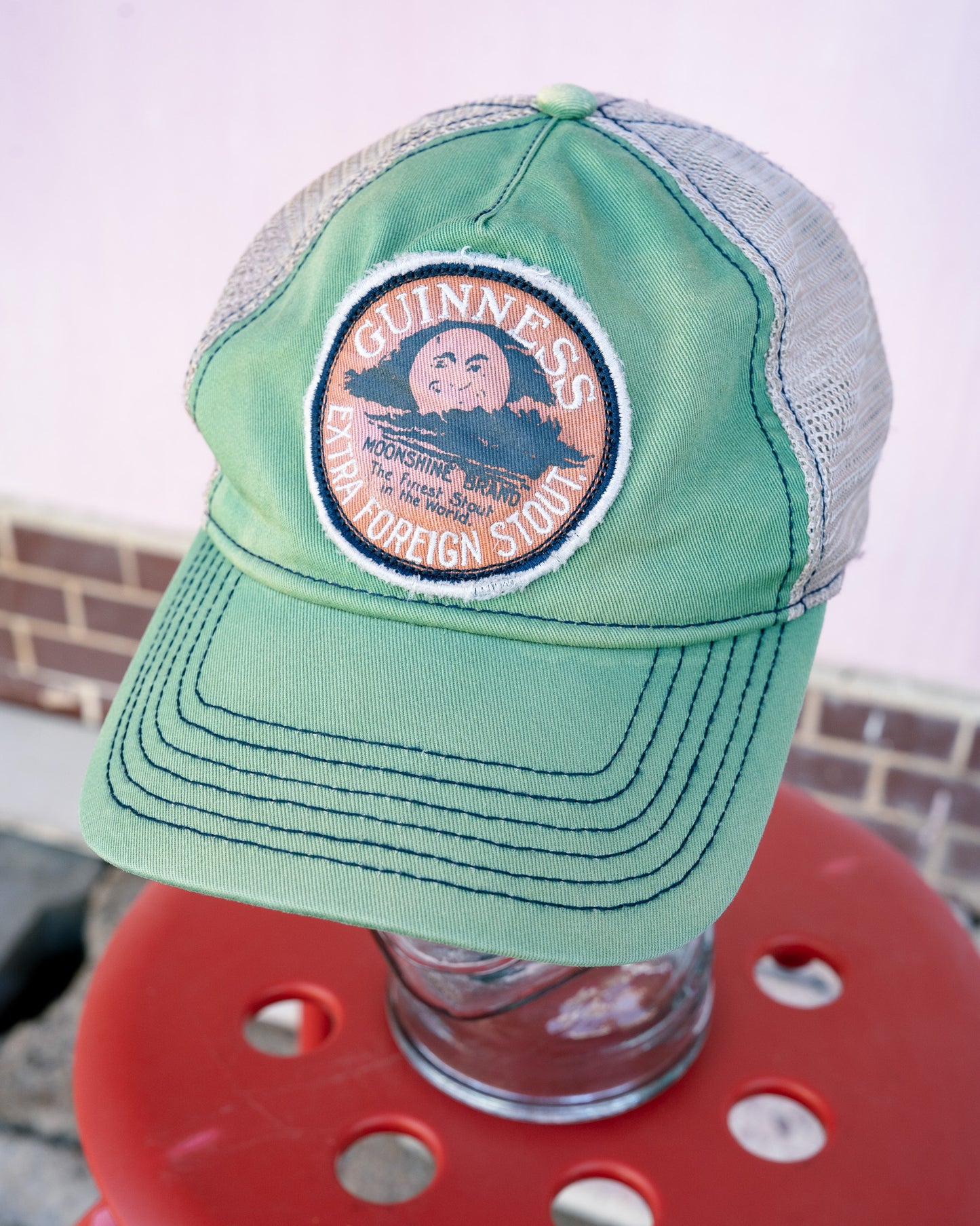 Late 2000s "BIOWORLD MERCHANDISING" GUINNESS Retro Faded Mesh Back Cap