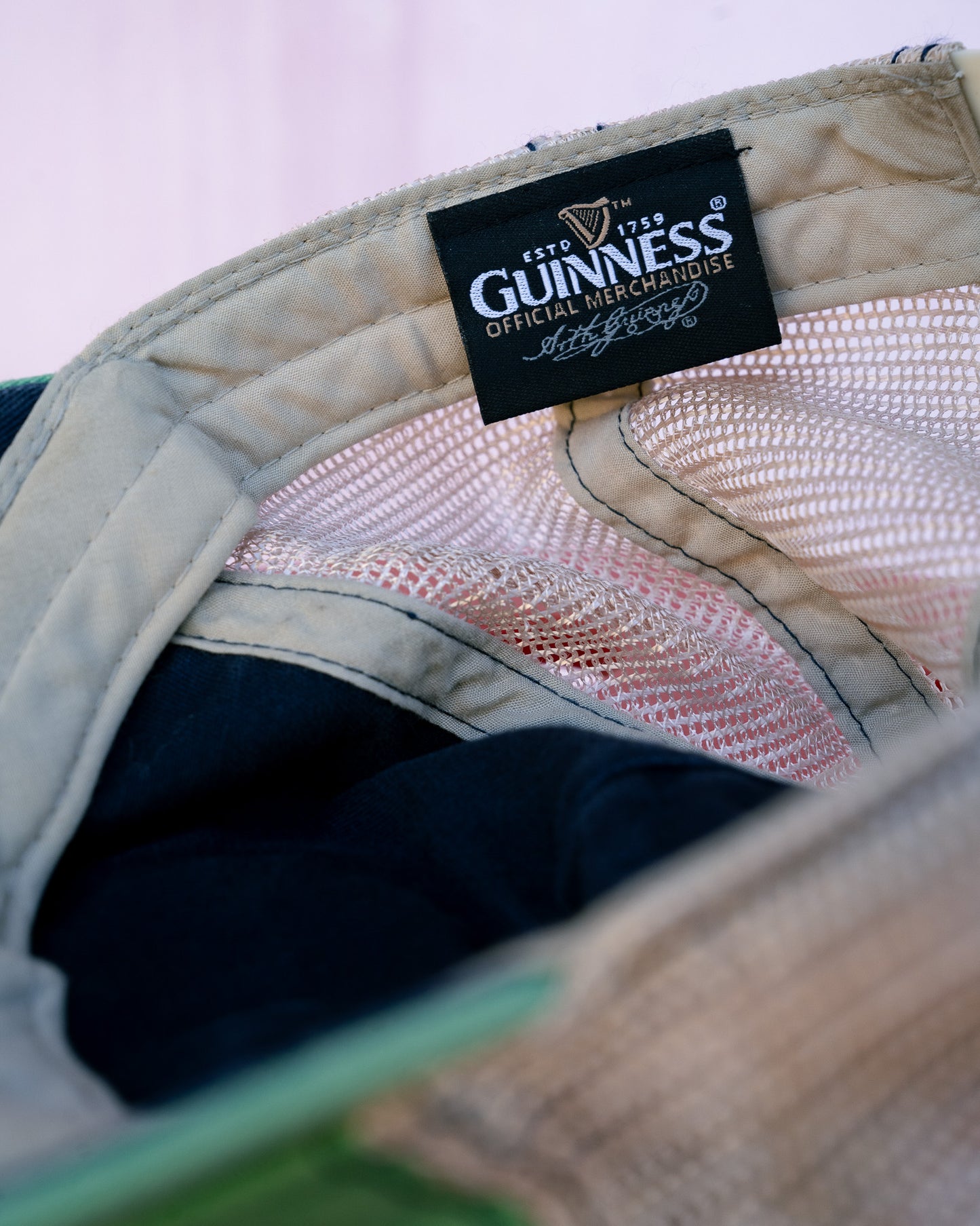 Late 2000s "BIOWORLD MERCHANDISING" GUINNESS Retro Faded Mesh Back Cap