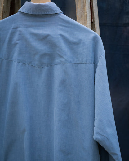 1980-90s "PLAINS" Horse Western Pearl Snap Long Sleeve Shirt