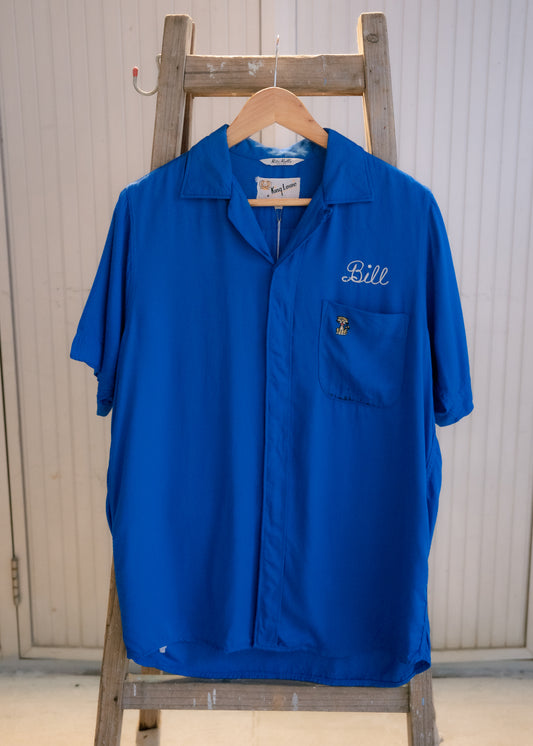 1960s "KING LOUIE" Rayon Guabardine Bowling Shirt