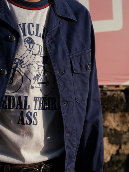 1980s "TARGET" Bicyclists Pedal Their Ass Ringer Tee